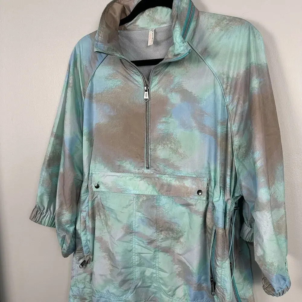 Free People Movement To Dye For Packable Jacket Size Small Blue Oversized